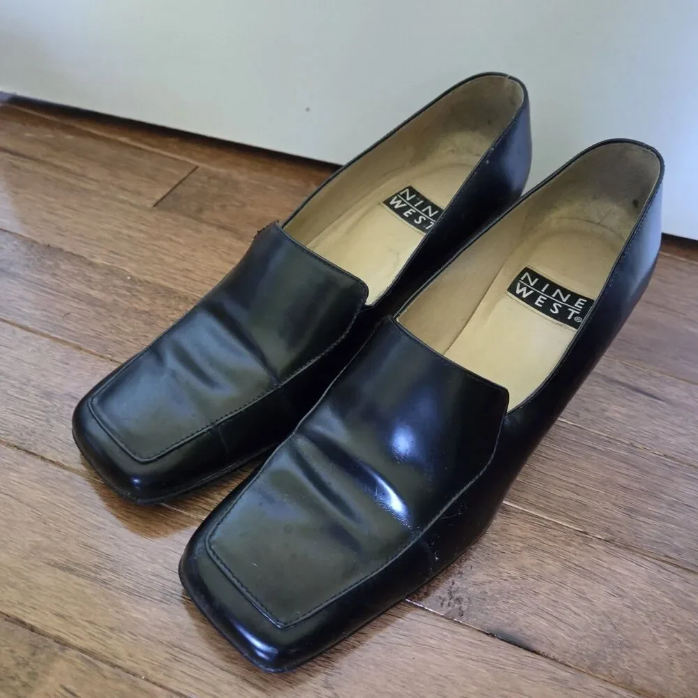 Nine West Womens Slip On Pumps Black Size 7.5